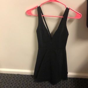 Black skater dress with strappy back